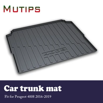 

Mutips Car Cargo rear trunk mat For Peugeot 4008 2016 2017 2018 2019 Styling Anti-slip mat Waterproof carpet Car accessories pad