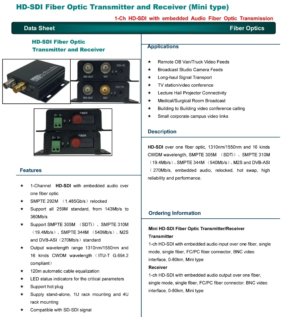 HD-SDI (Mini type) Specs-1