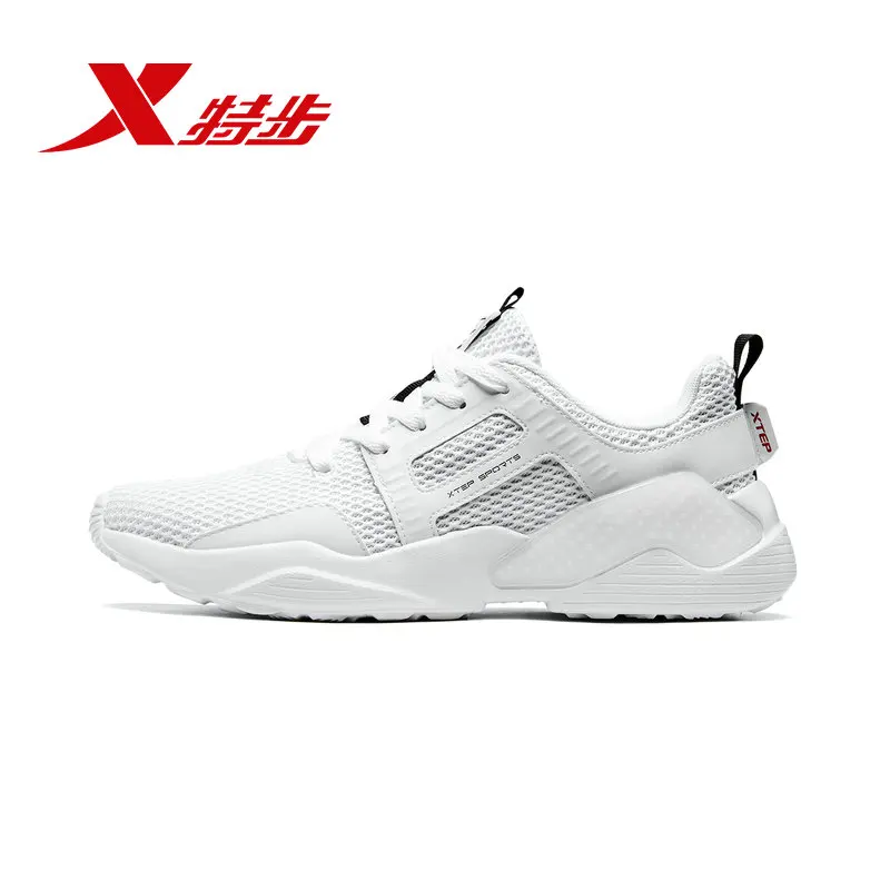Xtep мужские спортивные кроссовки обувь повседневная обувь кроссовки дышащие 881219329535 - Цвет: Белый