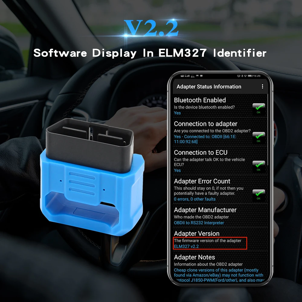 Автомобильный диагностический сканер V018 для Android/IOS ELM327 V2.2 PIC18F25K80 Bluetooth 5 0 ELM 327 OBD OBD2