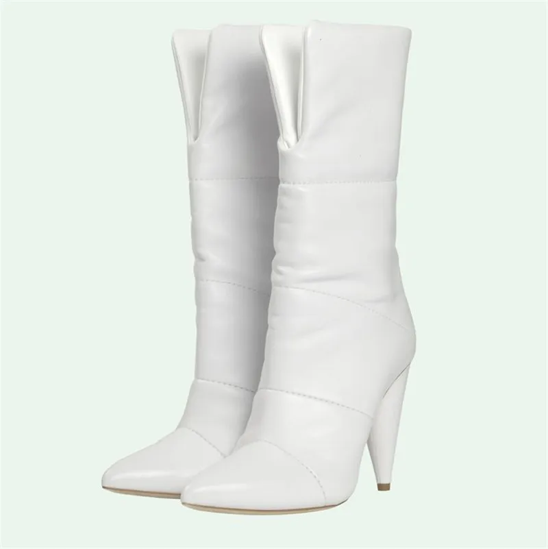 Кожаные ботинки; женская модная обувь; Женская Белая обувь; Bota Feminina; короткие ботинки с острым носком; Botas Mujer; Новинка; дизайнерская обувь; sapato feminino
