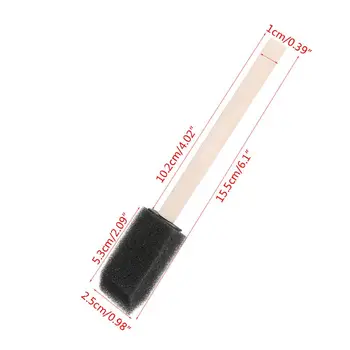 

1 inch Foam Sponge Wood Handle Paint Brush Set Super Value Pack of 25
