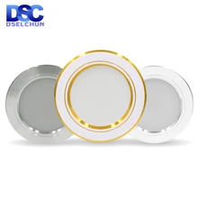 Luces descendentes Led de 220v, luz de techo Led de 5W, 9W, 12W, luz descendente empotrada de Panel de luz Led redondo, 15W, 18W, iluminación interior