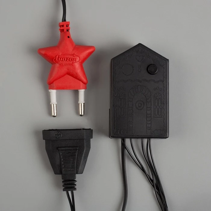 Гирлянда &quotБахрома&quot 1.8 х 0.5 м LED 48 220V 8 режимов нить тёмная свечение