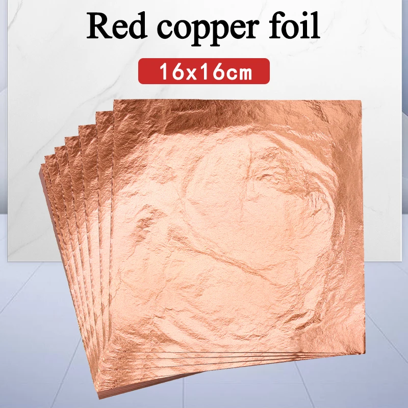 

Free shipping 100pcs Art Craft Paper Imitation Gold Silver Copper Leaf Foil Paper Gilding Art Accessories DIY Craft Decoration