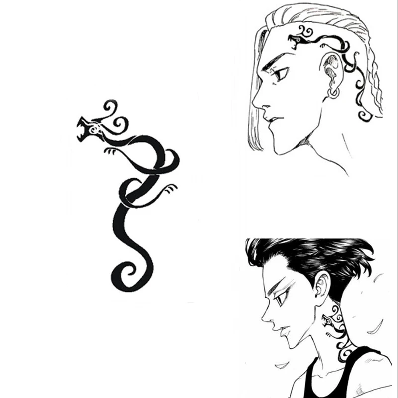 Aanklager Bereid barst Tokyo Revengers Cosplay Tattoo Draken Ken Ryuguji Waterproof Temporary  Tattoo Sticker|Costume Props| - AliExpress