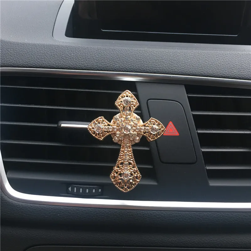 Автомобильные аксессуары, освежитель алмазного Креста, греческий, христианский, на вентиляционное отверстие, с ароматом, автомобильный аромат, ароматизатор, автомобильный Декор интерьера, Рождество