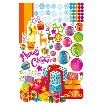 

Christmas Theme Decoration Wall Sticker Window Sticker DIY Wall Window Door Mural Decal Sticker for Showcase Use