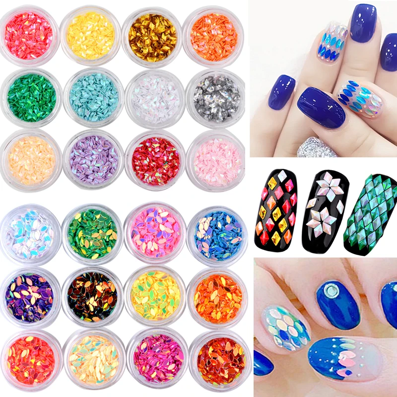 

3D Nail Art Decorations Glitter Crystal Rhinestone Irregular Colorful Nail Glitter Sequins Manicure Nail Accessories Makeup