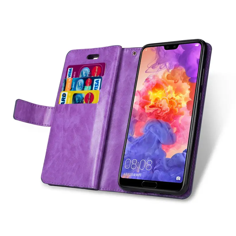 Чехол-книжка с бумажником для huawei P30 P20 mate 20 10 9 Lite Pro P8 Lite Y6 Y7 Honor 8A кожаный чехол с отделениями для карт