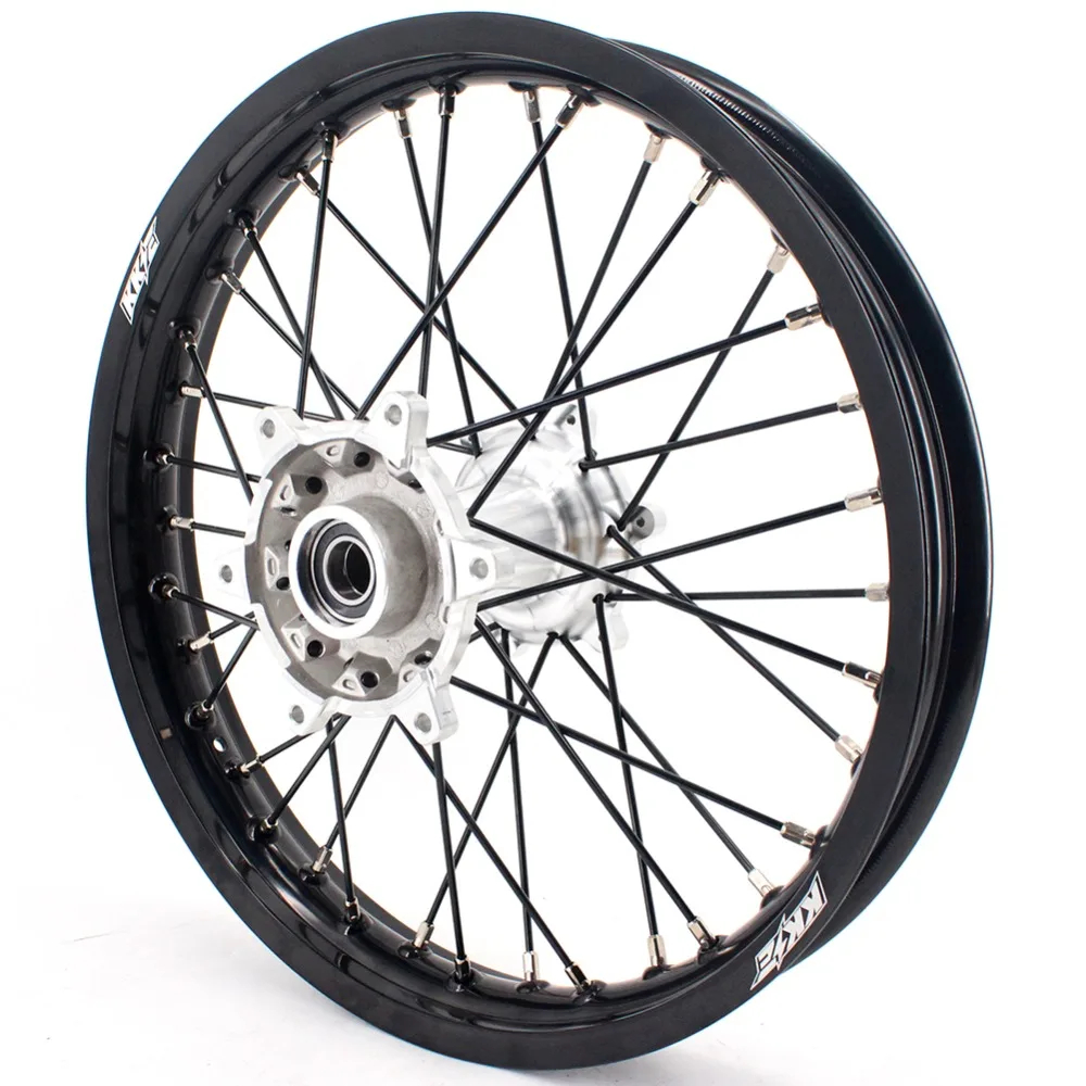 KKE 2" 19" MX литейные колеса комплект для KTM SX SXF XCW SX EXC XCF XC 125 250 350 450 505 03-19 серебро концентратор Черный луч