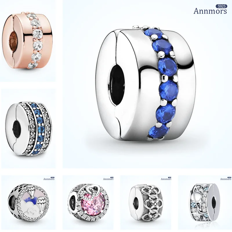 Prevent Running Metal Charm Bead Fits Pandora Bracelet Original Fixed Clip Positioning Buckle Silver Plated | Украшения и