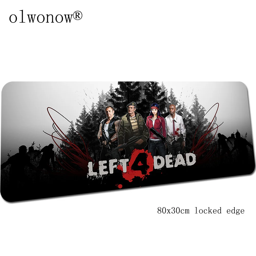 Left 4 Dead pad mouse xl большой компьютерный геймер Коврик для мыши 800x300x2 мм padmouse Kawaii Коврик Для Мыши Эргономичный гаджет коврики для Кабинета