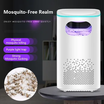 

360 Degrees LED Trap Lamp For Indoor With Free USB Adapter USB Charging ABS Mosquito Killer Lamp Non-Toxic Electronic Bug Zapper
