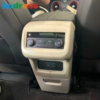 

For Chevrolet Blazer 2019 2020 Carbon Fiber Car Rear Air Conditioning Outlet Vent Cover Trim AC Vents Frame Stciker Accessories