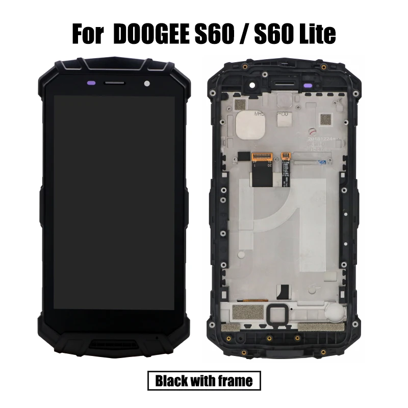 BingYeNing Для DOOGEE S60 S60 Lite, ЖК-дисплей и сенсорный экран, дигитайзер с рамкой, дисплей, экран, аксессуары для телефона, сборка, замена