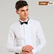 Весенняя коллекция года, Высококачественная хлопковая рубашка для жениха и жениха, Молодежная рубашка с воротником-крылышком, французские запонки, свадебная рубашка с длинными рукавами