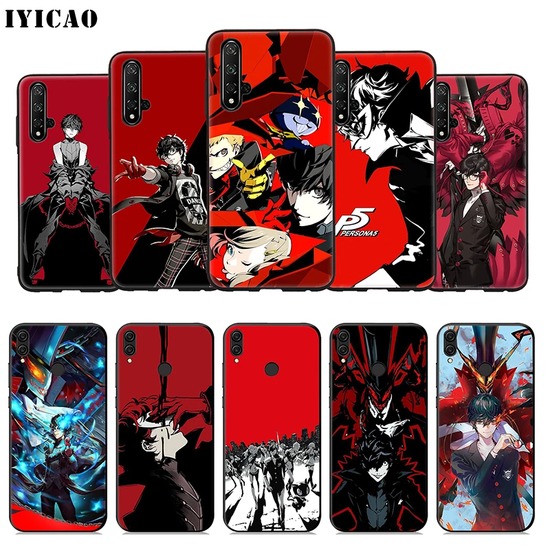 IYICAO P5 P Persona 5 Soft Case for Huawei Honor 20 10 9X 9 8X 8C 8 7X 7A 6A Lite Pro View Note Phone Cover |
