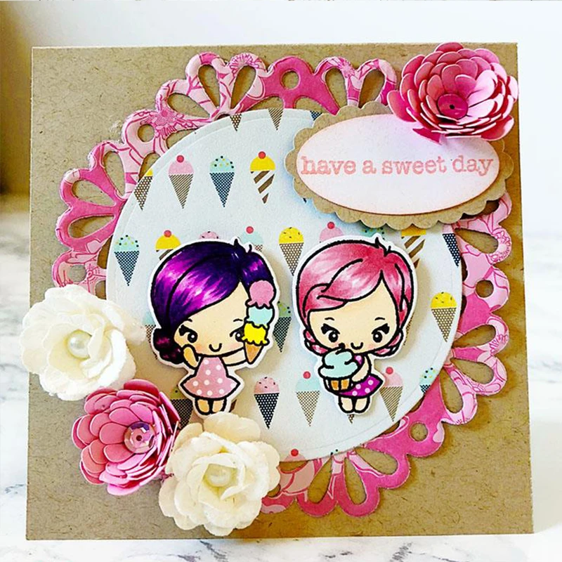 Маленькие милые прозрачные штампы для мальчиков и девочек Мультяшные персонажи