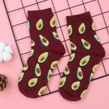3 пары носков с фруктовым узором; милые теплые дышащие эластичные носки для женщин; сезон осень-зима; EIG88