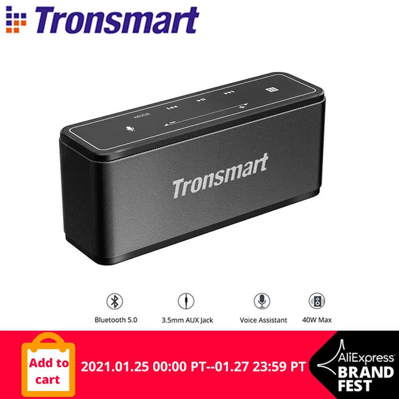 Tronsmart Mega Bluetooth 5 0 динамик голосовой помощник портативный 40 Вт беспроводной