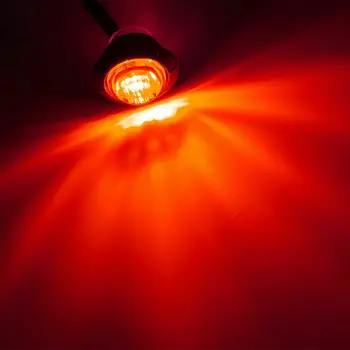 

20pcs Gap Light Round Red LED Side Marker Lights For Truck Trailer 1.2 W 12V