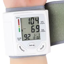 Автоматический цифровой наручный манжет Монитор артериального давления измеритель пульса Сфигмоманометр прибор для измерения артериального давления ЖК-дисплей