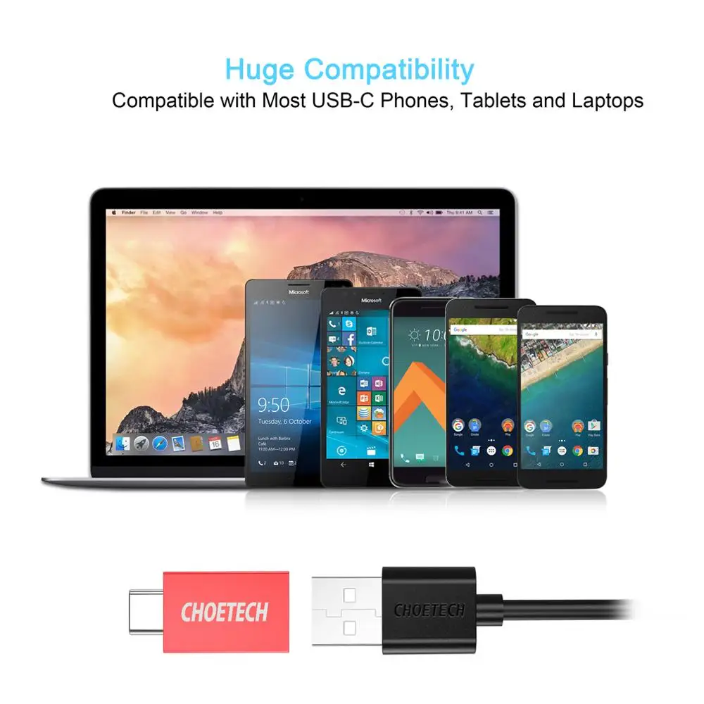 CHOETECH usb type C OTG адаптер usb type-c конвертер для Xiaomi Mi 9T huawei mate 20 P30 P20 Pro samsung S10 S9 USB-C разъем