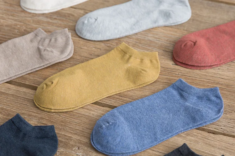 Men Ankle Socks 10 Pairs | Large Size Thin Low Cut Cotton Spandex Summer Breathable Casual Wear