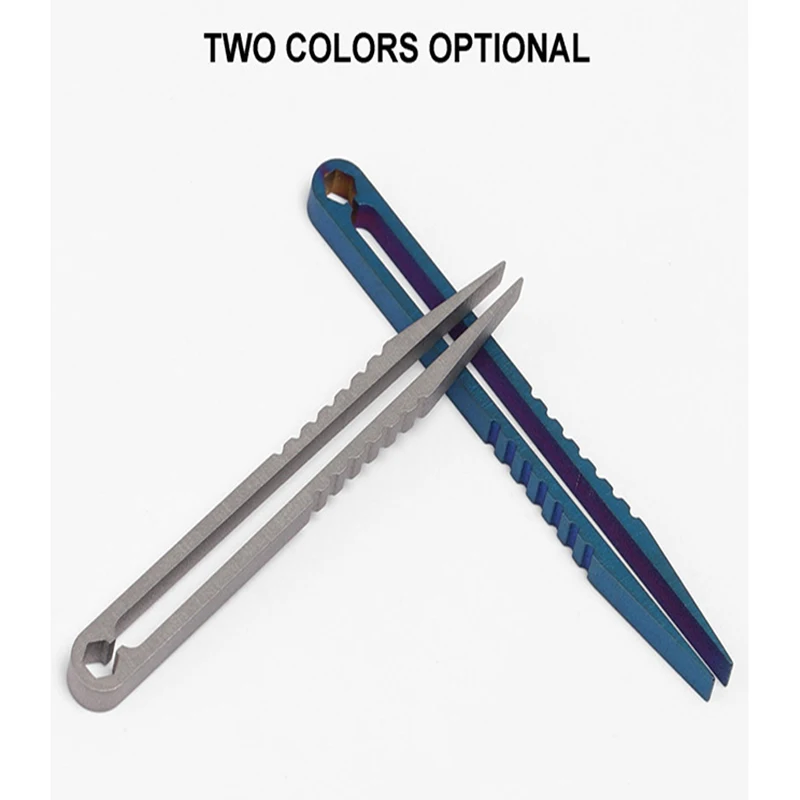 1PC TC4 Clip Titanium Tweezers Pick Up Clamping EDC Multipurpose Gadget Professional Camp Outdoor Pocket Maintenance Tool