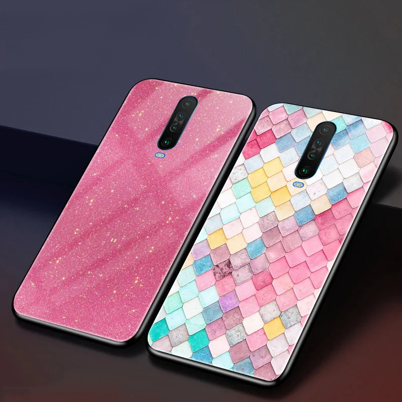 Для Xiaomi Redmi K30 чехол PC Пластиковый стеклянный чехол для телефона черный ТПУ бампер чехол для Xiaomi Redmi K30 чехол Redmi K30 K 30 Pro 5G