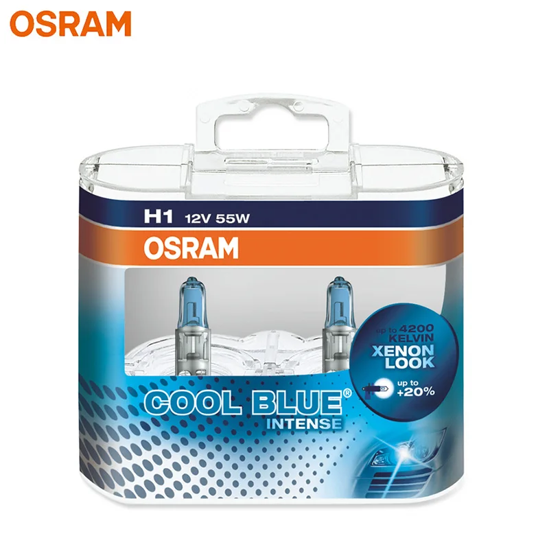 Галогенные Автомобильные фары OSRAM H1 H3 H8 HB4 4200K 55 Вт 12 В яркие и синие