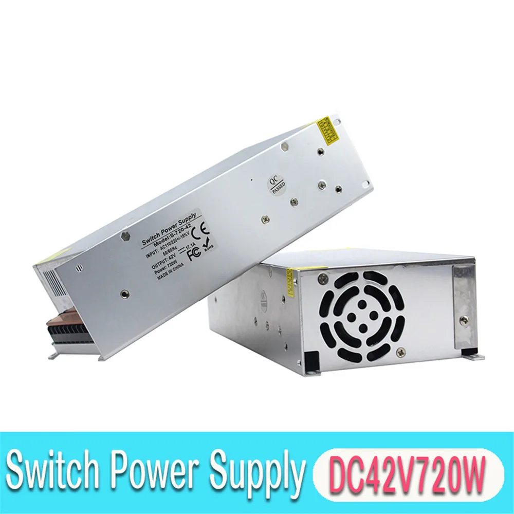 Стабильное качество импульсный источник питания 42V 17.1A 720W Регулируемый источник питания для оборудования принтера CCTV ЧПУ маршрутизатор шаговый двигатель