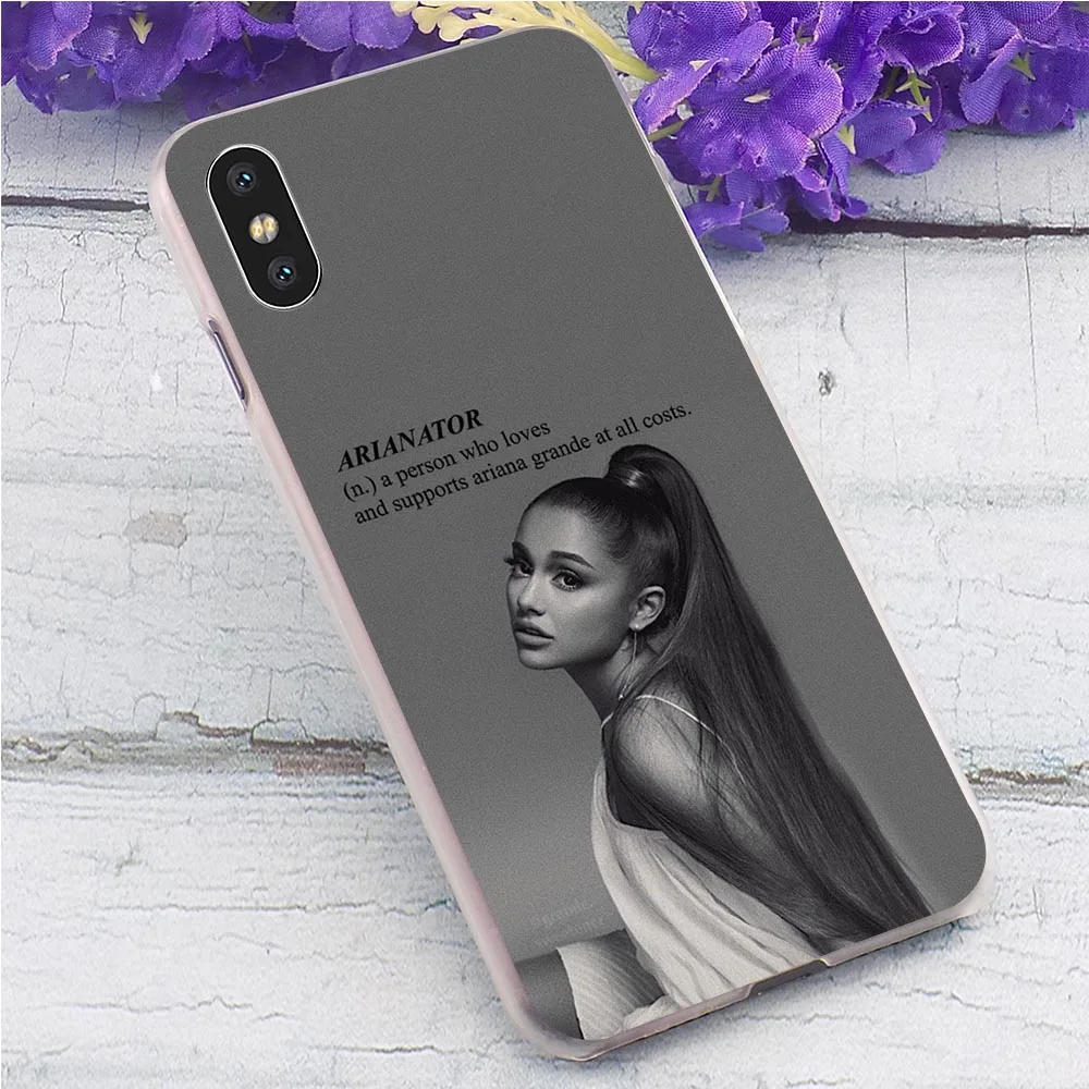 Чехол для телефона с рисунком Ariana Grande чехол для iPhone 6 5 5S SE 6 S/6 6S Plus 7 8/7 8 Plus X XS XR Xs Max, Жесткий Чехол