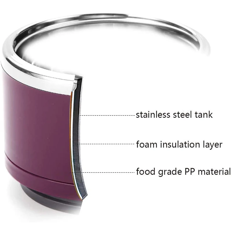 3 Tier Lunchbox Insulation Food Container Stainless Steel Lunch Box Sadoun.com