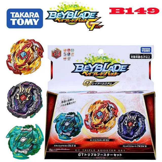 Новинка года. Оригинальные игрушки Takara Tomy BEYBLADE Burst GT B-149, королевские великаны, три набора игрушек, лопасти, детские подарки - Цвет: B149