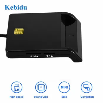 

KEBIDU USB SIM Smart Card Reader Universal For Bank Card IC/ID EMV SD TF MMC Cardreaders USB-CCID ISO 7816 for Windows 7 8 10