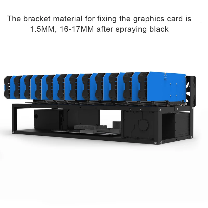 GPU Mining Rig Steel Opening Air Frame Mining,Mining Frame Rig Case Up to 6/8/12 GPU For Crypto Coin Currency Mining