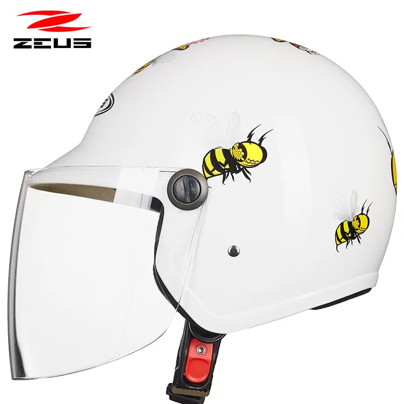Для мальчиков и девочек ZEUS ZS-201A moto rcycle детский шлем, розовый, красный, синий, желтый мото скутер электрические мото rbike детские шлемы - Цвет: s88 white