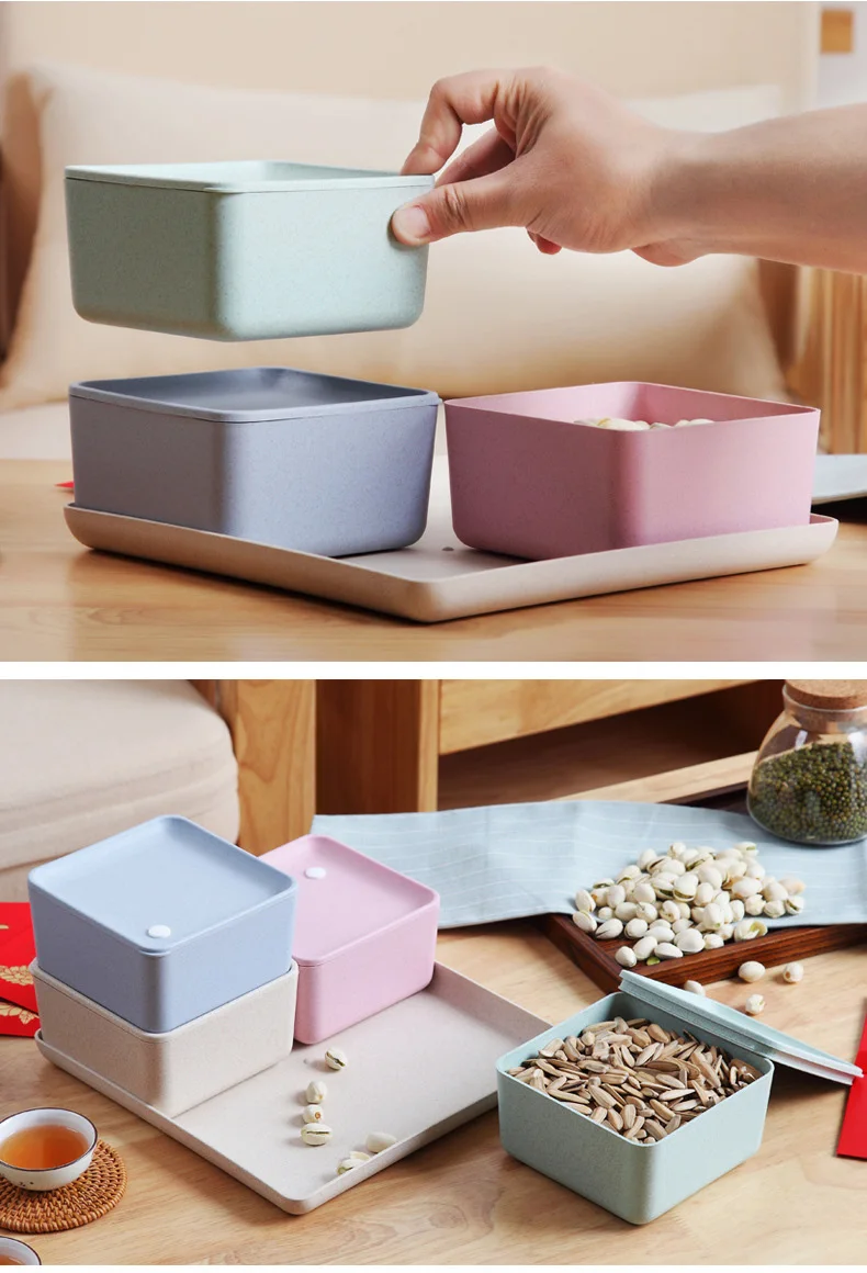 Candy Snack Plate family Snack Plate многофункциональная герметичная коробка для хранения холодильника консервированная Фруктовая тарелка чаша для семян дыни крышка