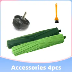 Kit de repuesto de cepillo de goma de Rueda delantera para iRobot Roomba i3 i7 + i7 E5 E6 Series, accesorios de Robot aspirador