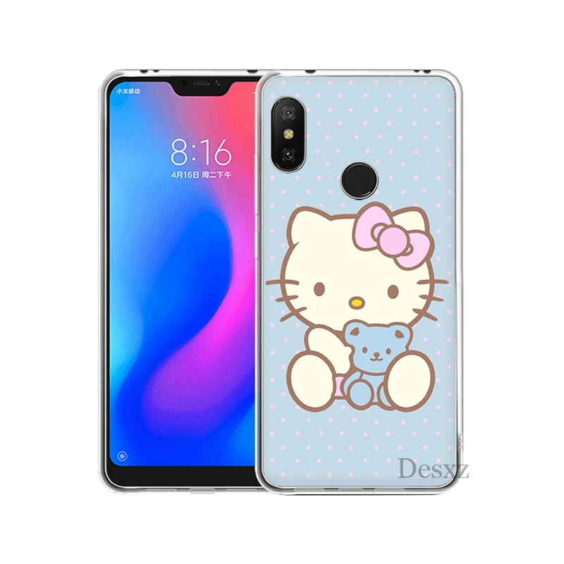 H3 Мобильный чехол для телефона для Xiaomi mi 5 5S 6 mi x 2S 8 A1 A2 5X 6X Lite F1 9 9T MAX 3 A3 Pro CC9 CC9E прекрасный розовый рисунок «Hello Kitty» - Цвет: H3