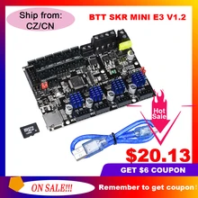 Biqu bigtreetech skr mini e3 v1.2 32 bit placa de controle integrado tmc2209uart para ender 3/5 peças impressora 3d tmc2208