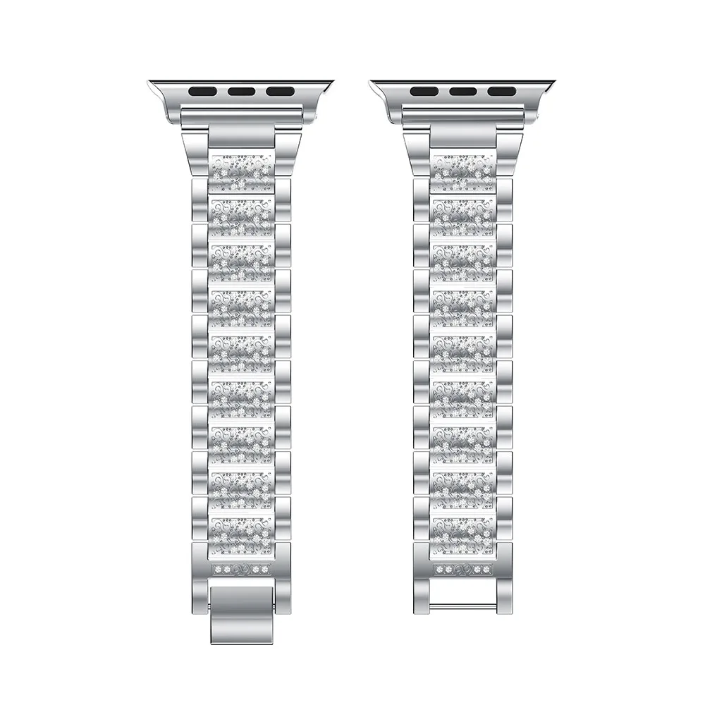 Алмазный ремешок из нержавеющей стали для Apple Watch Band 5 44 мм 40 мм 38 мм 42 мм модный металлический спортивный браслет для iWatch Series 5 4 3 2 1 ремешки