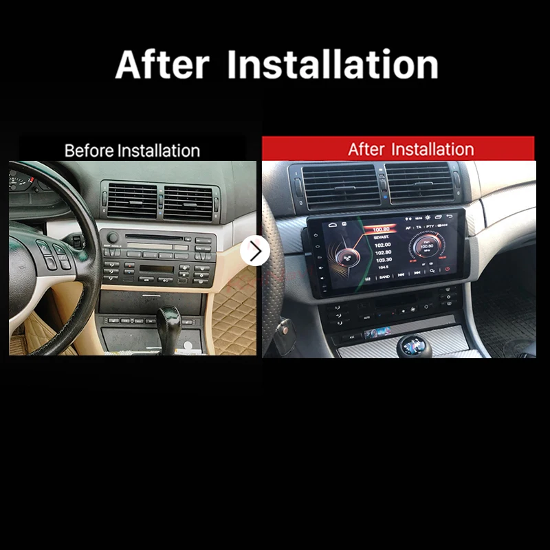 Perfect KiriNavi Android 8.1 Car Radio DVD Navigation For BMW E46 M3 318i 320i 325i Android Car Radio Gps Multimedia 1998-2006 WIFI 4g 5