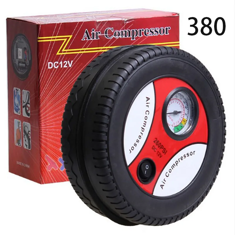 260PSI автомобильный воздушный насос DC 12 В портативный Электрический мини-насос для накачивания шин воздушный компрессор для автомобиля Авто насос 156 Вт низкий уровень шума высокая эффективность - Название цвета: 380