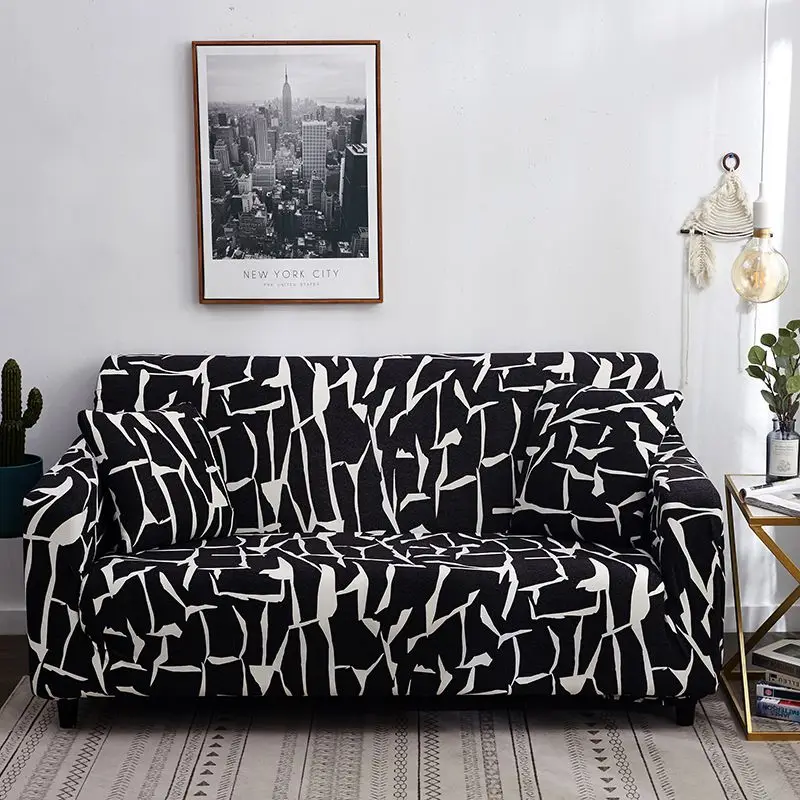 black sofa cover