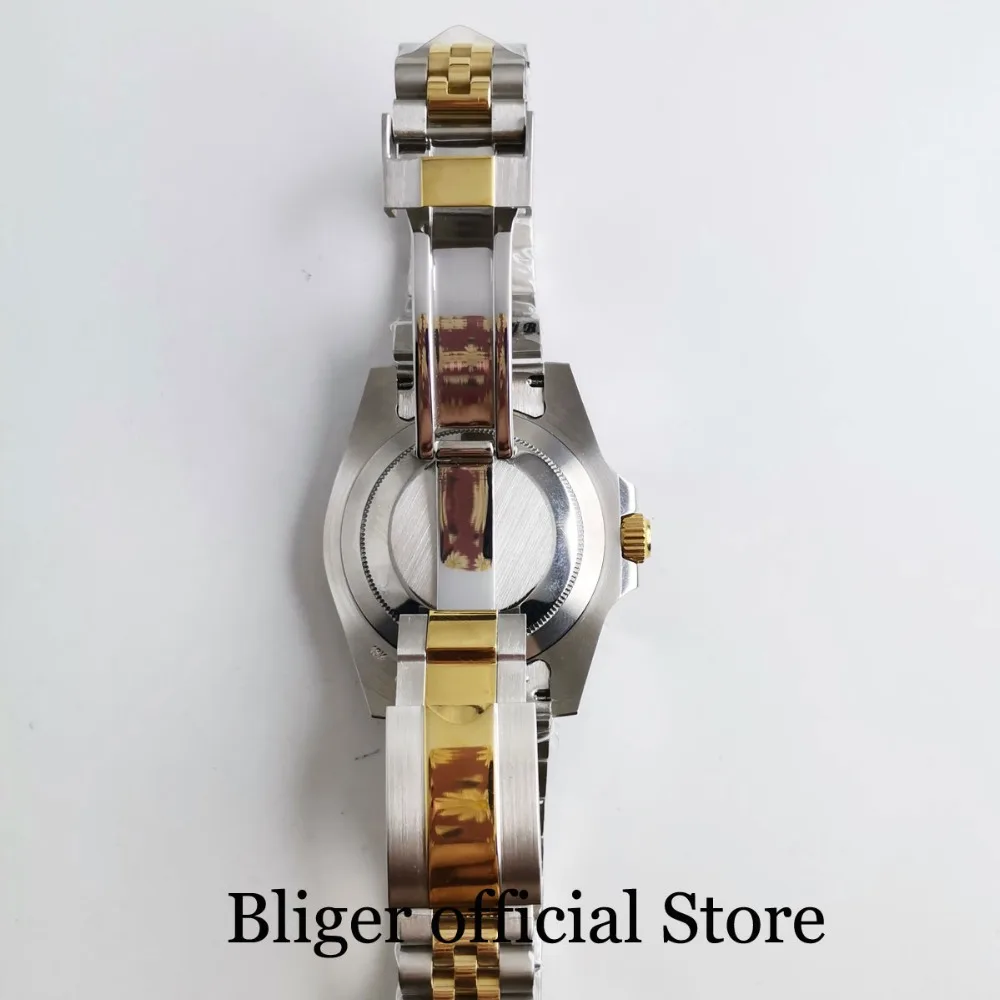 Ouro revestido 40mm assista caso com inserção
