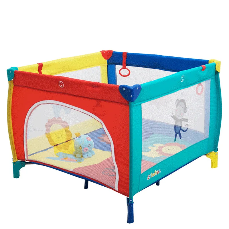Красный Детская кровать toyfence Твин детская игра двойная коляска подарок кроватка складной портативный детский манеж детское кресло-качалка игрушечный планшет - Цвет: Красный
