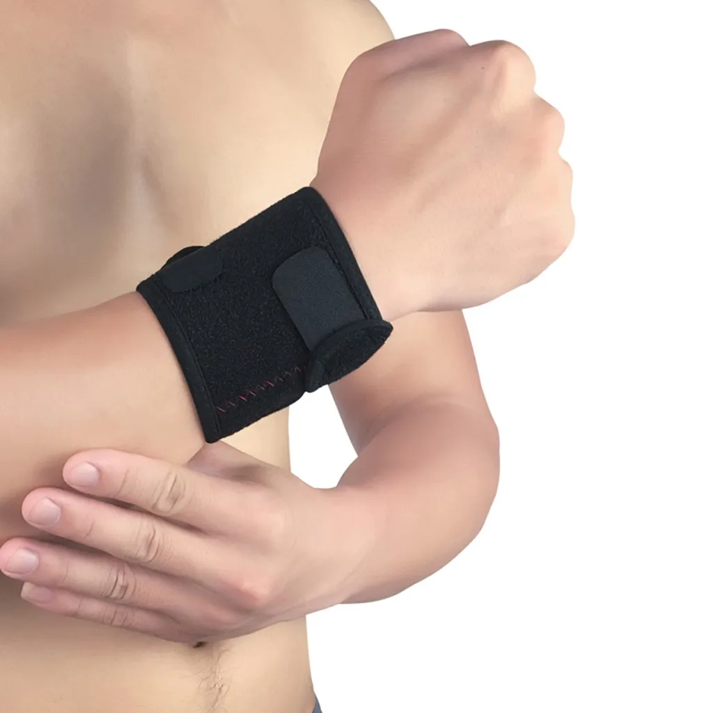 В продаже Защитная Эластичная Опора регулируемый браслет Bracer спортивный браслет нейлоновый обруч и петля высокая вязкость# P10
